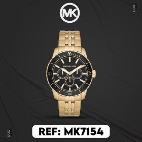 Michael Kors Montre multifonction Cunningham en acier inoxydable doré pour homme MK7154